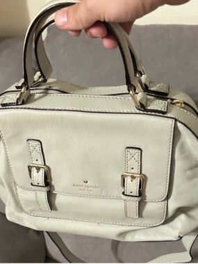 kate spade cream satchel with gold hardware